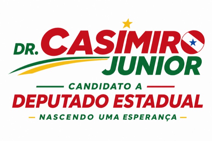 Logo de campanha de Dr. Casimiro Junior